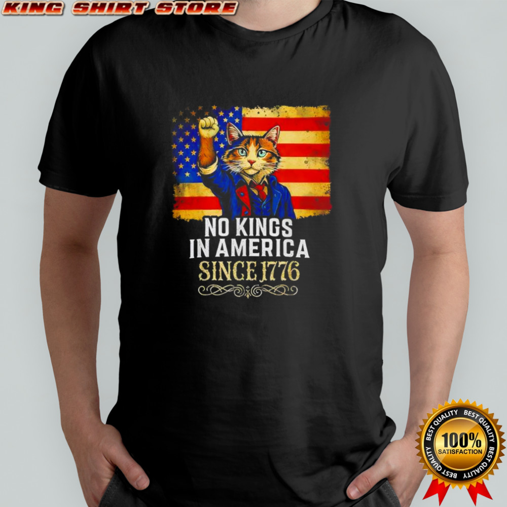 No Kings 1776 Revolutionary War Cat Shirt