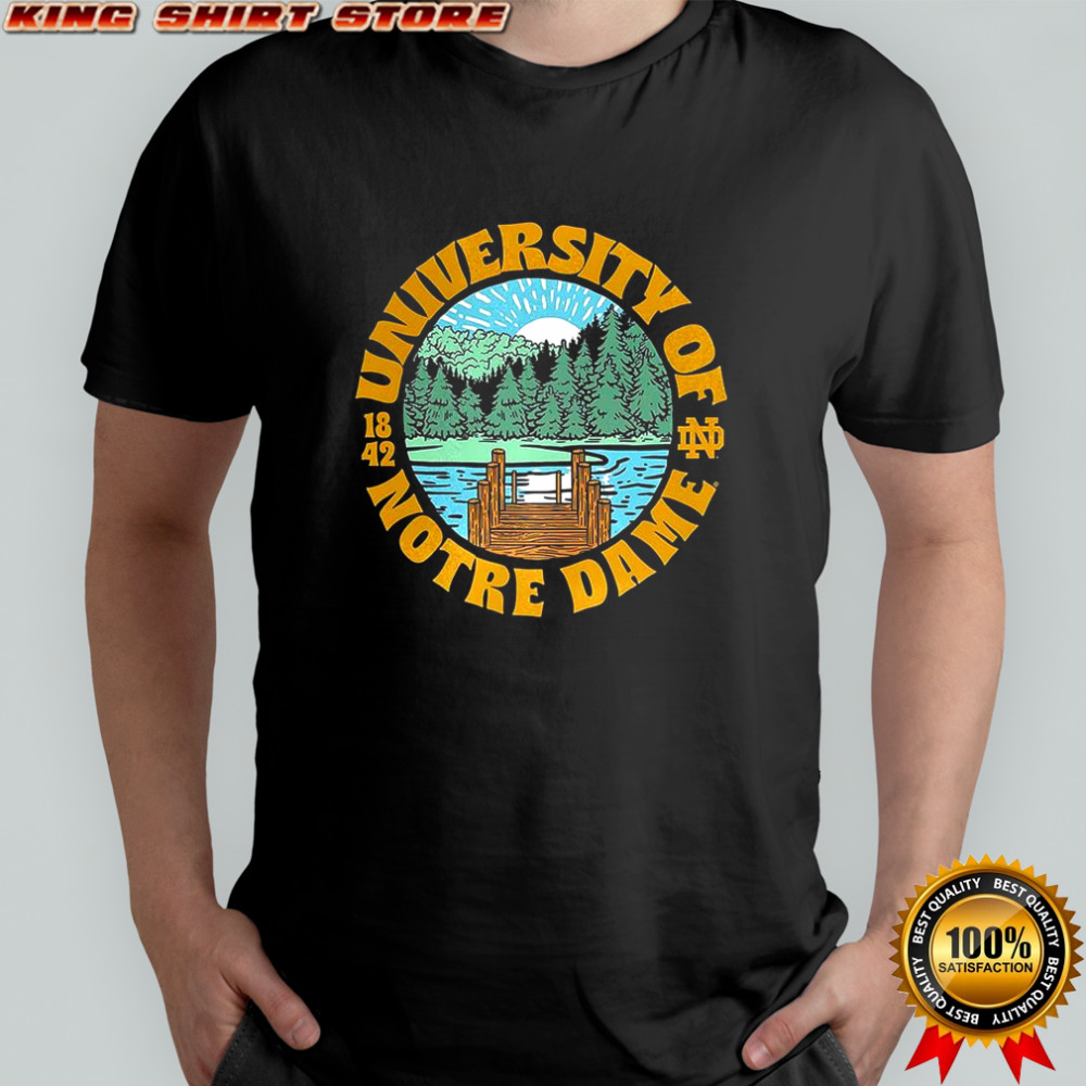 Notre Dame Fighting Irish football the university of Notre Dame est 1842 landscape logo shirt