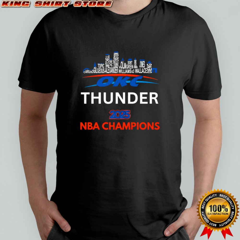 OKC Thunder NBA Champions 2025 t-shirt