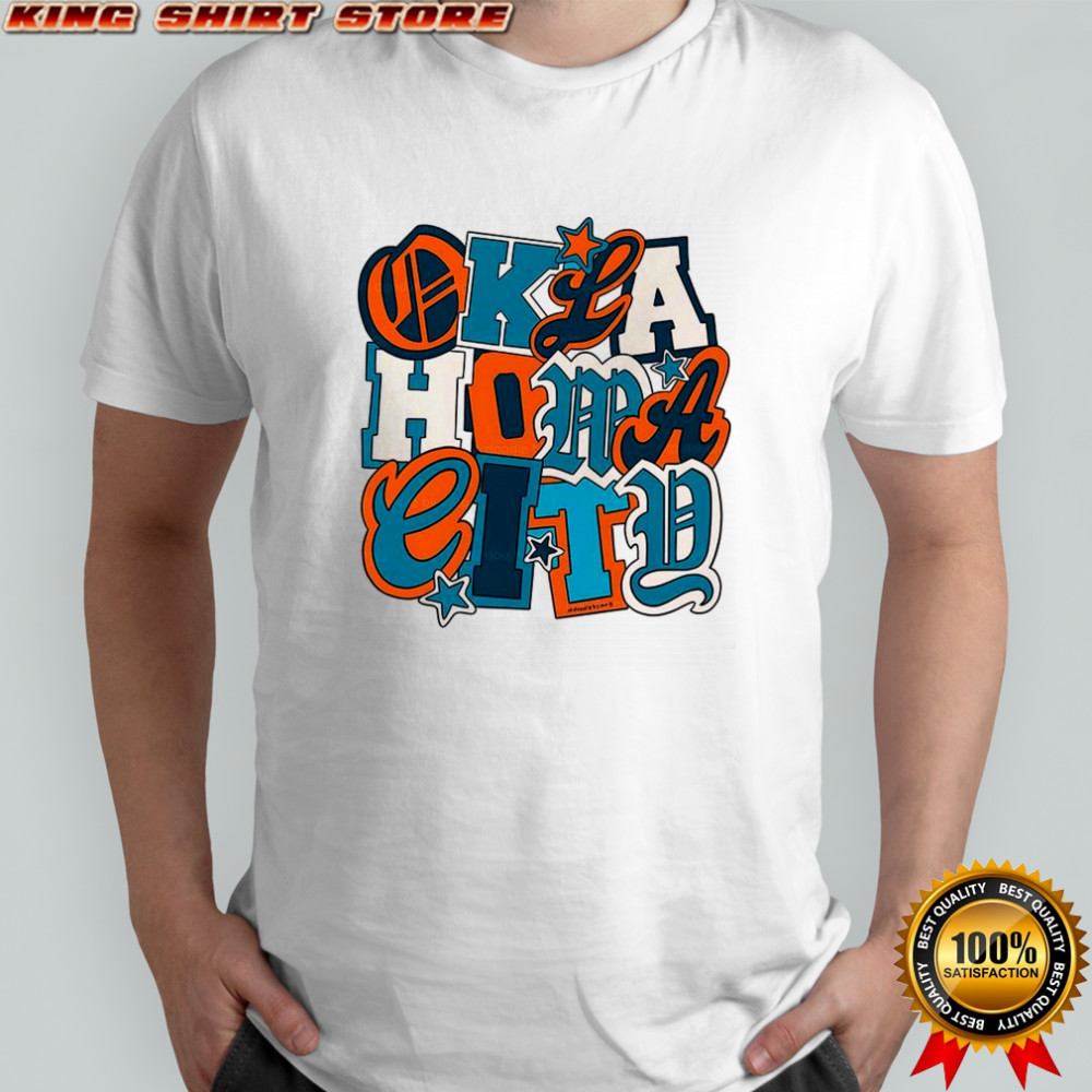 Oklahoma City Thunder basketball collage shirt