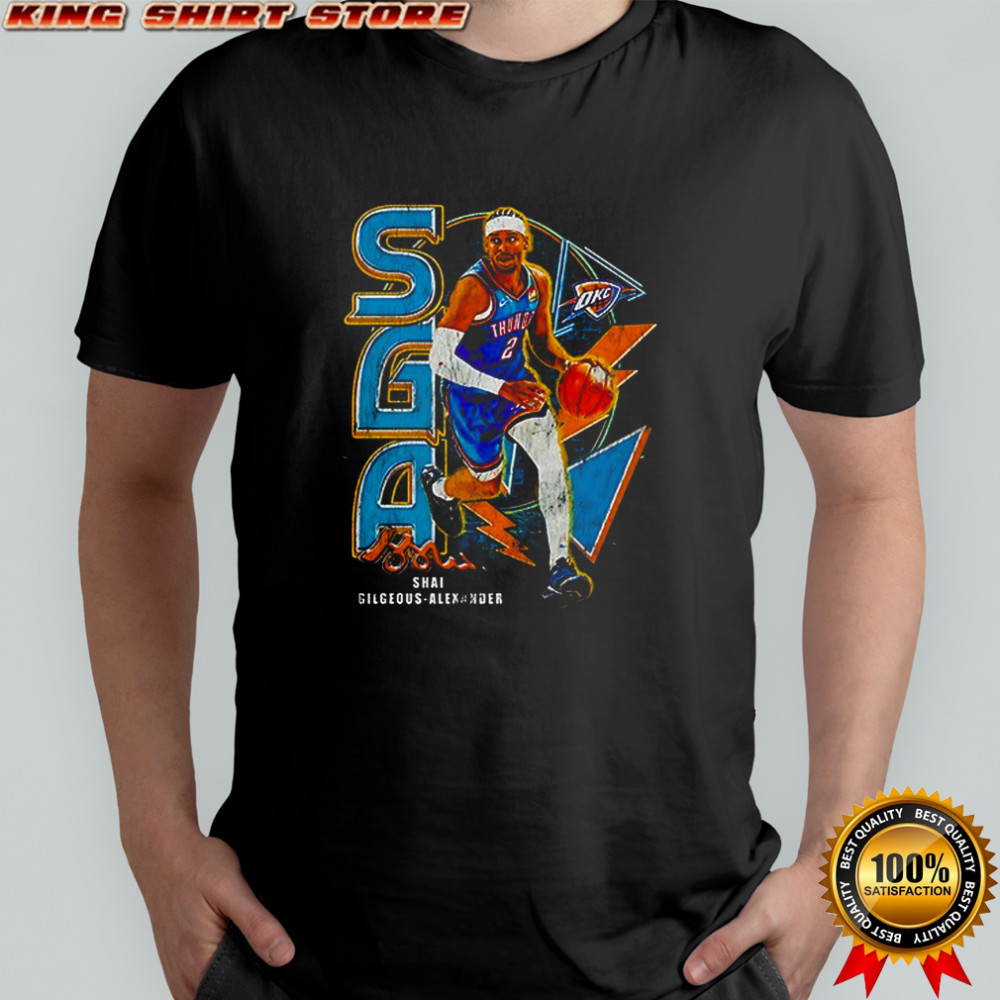 Oklahoma City Thunders Gilgeous Alexander Shai MVP graphic vintage Double-Sided T-shirt Oklahoma City Thunders Gilgeous Alexander Shai MVP graphic vintage Double-Sided T-shirt