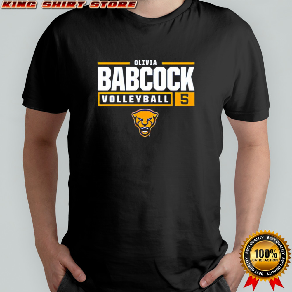 Olivia Babcock volleyball player Pitt Panthers logo shirt