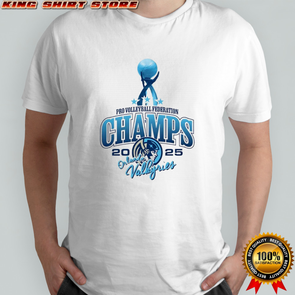 Orlando Valkyries Pro Volleyball Federation’s 2025 champions poster shirt