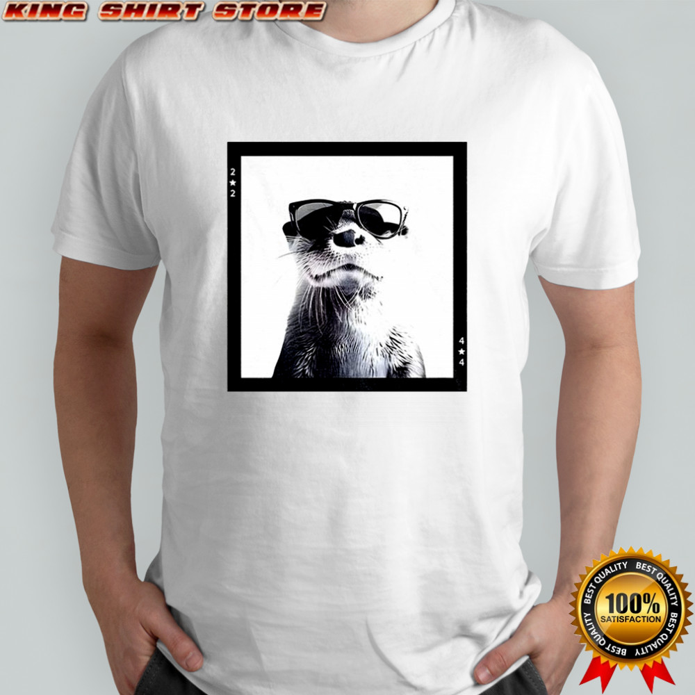 Otter wearing glasses photo funny meme shirt