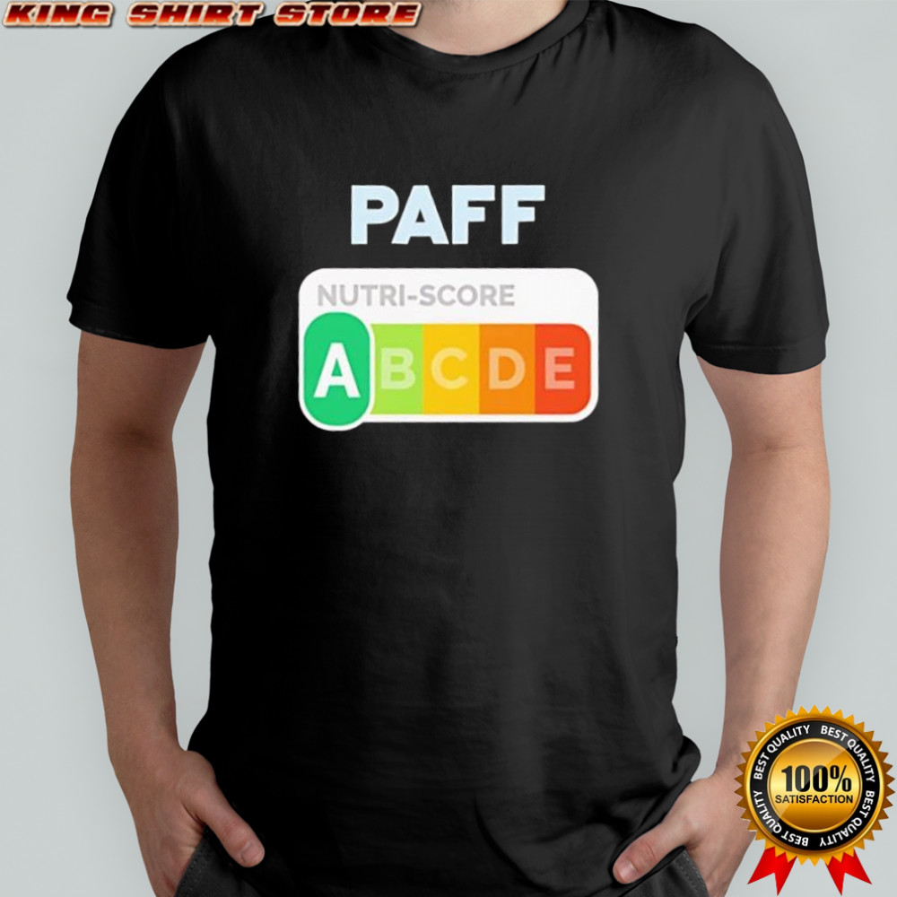 PAFF Nutri-Score label shirt