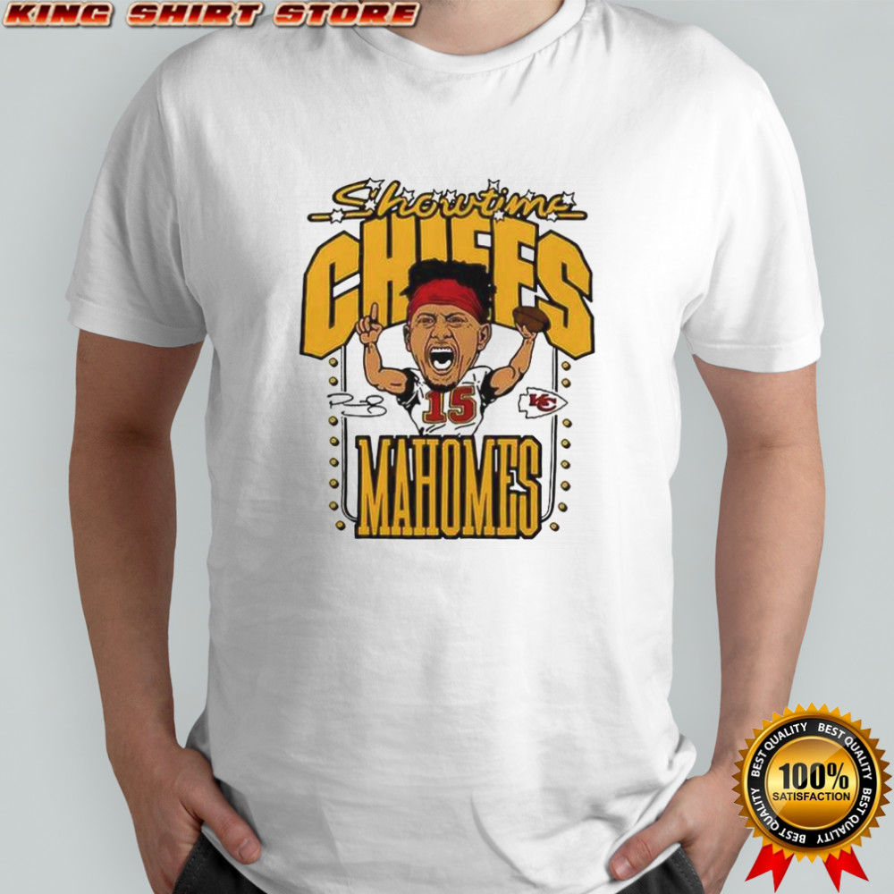 Patrick Mahomes Kansas City Chiefs Football Showtime Caricature Signature T-Shirt