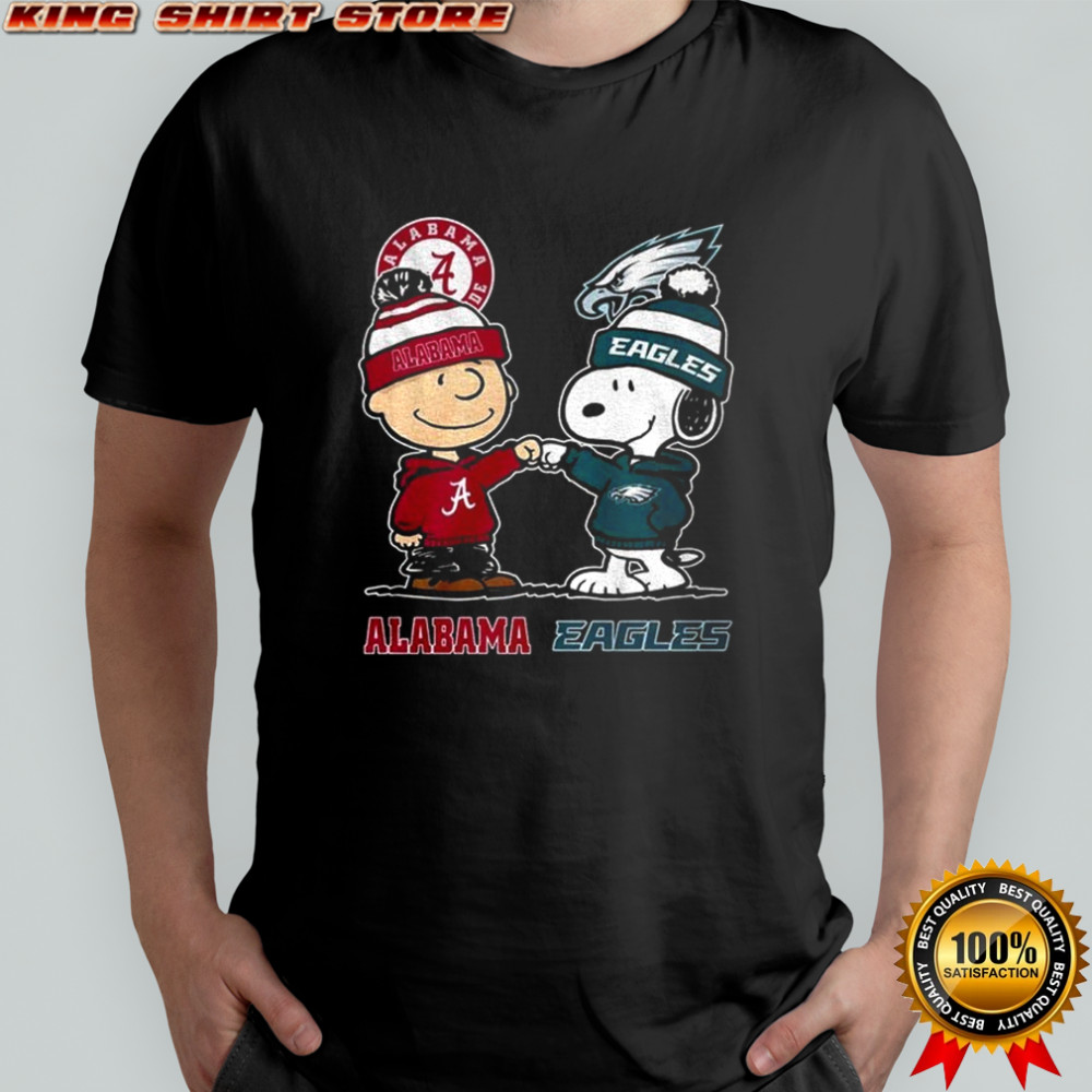 Philadelphia Eagles Alabama Crimson Tide Snoopy and Charlie Brown shirt
