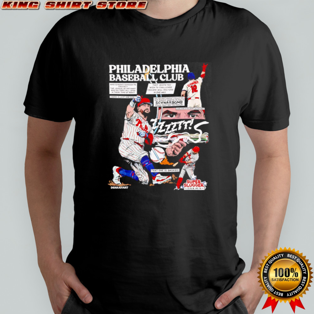 Philadelphia Phillies baseball club Schwarbomb super slugger graphic T-shirt