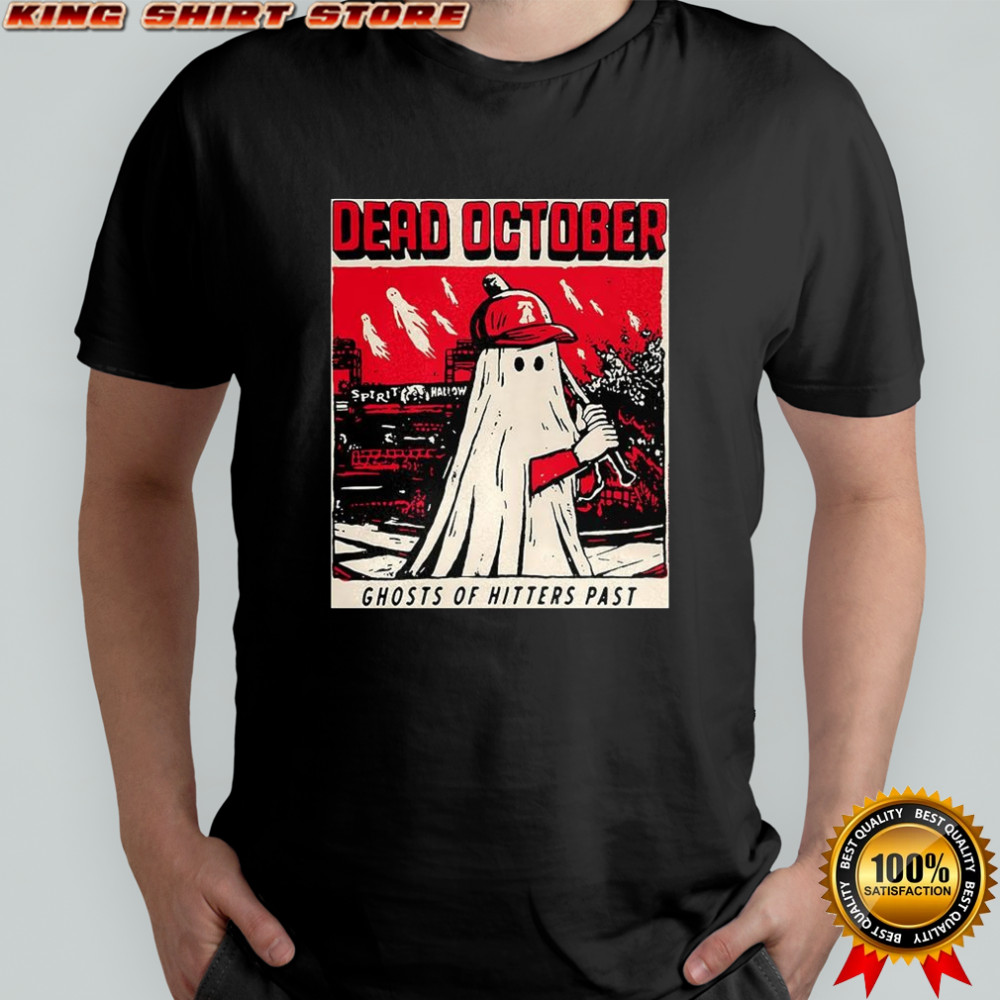 Philadelphia Phillies baseball cracked bell Dead october Ghost of Hitters past Halloween shirt