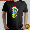 Pickle Santa hat Christmas Lights Xmas shirt