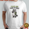 Pickles and Panic Attacks Mental health Retro Raccoon shirt