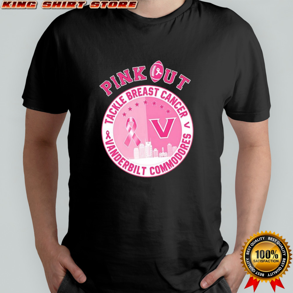 Pink Out Tackle Breast Cancer x Vanderbilt Commodores team shirt