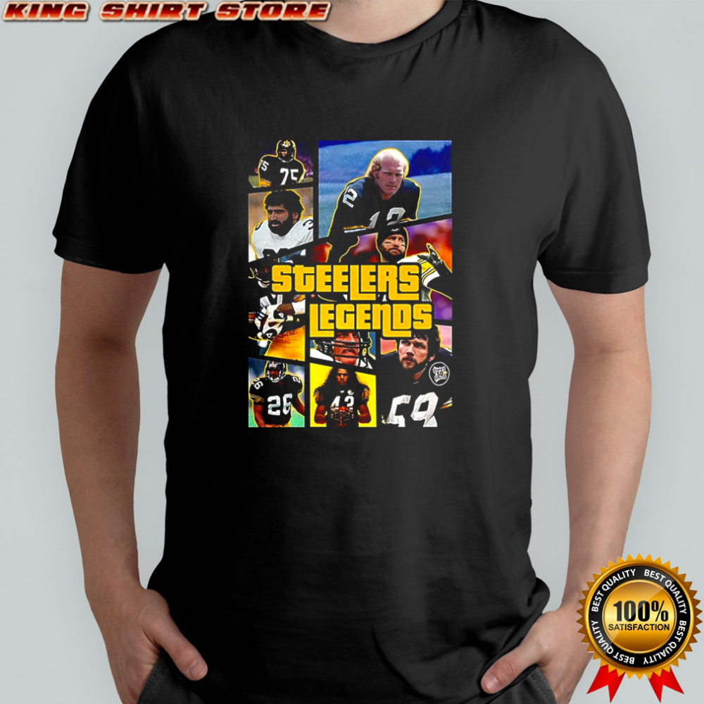 Pittsburgh Steelers football Pictures of legendary players collaged in GTA style shirt Pittsburgh Steelers football Pictures of legendary players collaged in GTA style shirt