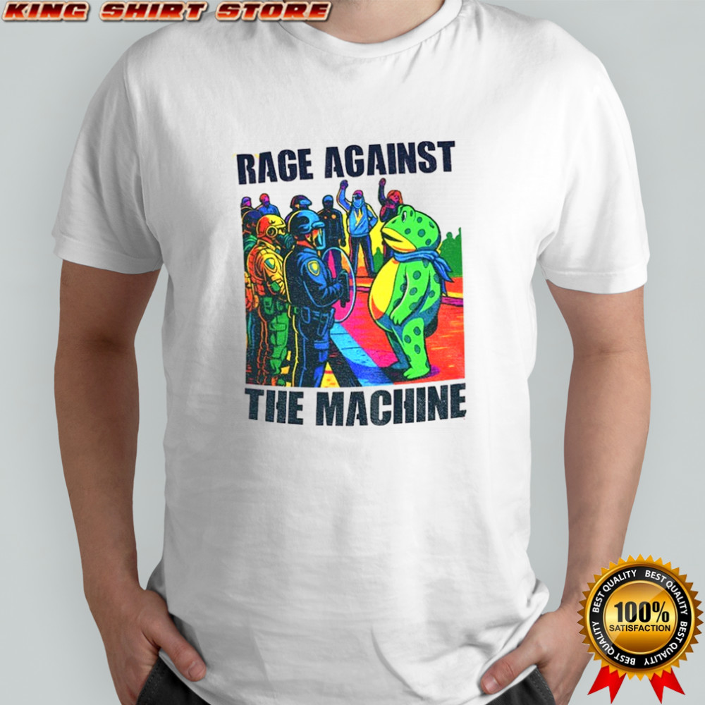 Portland Frog Anti-ICE Rage Against The Machine shirt