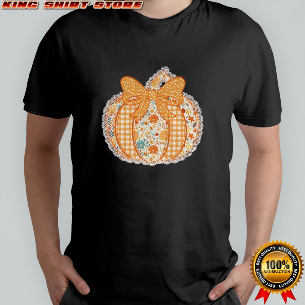 Preppy Floral Fall Pumpkin Tis The Season shirt