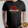 Purrassic Park Jurassic Park logo parody shirt