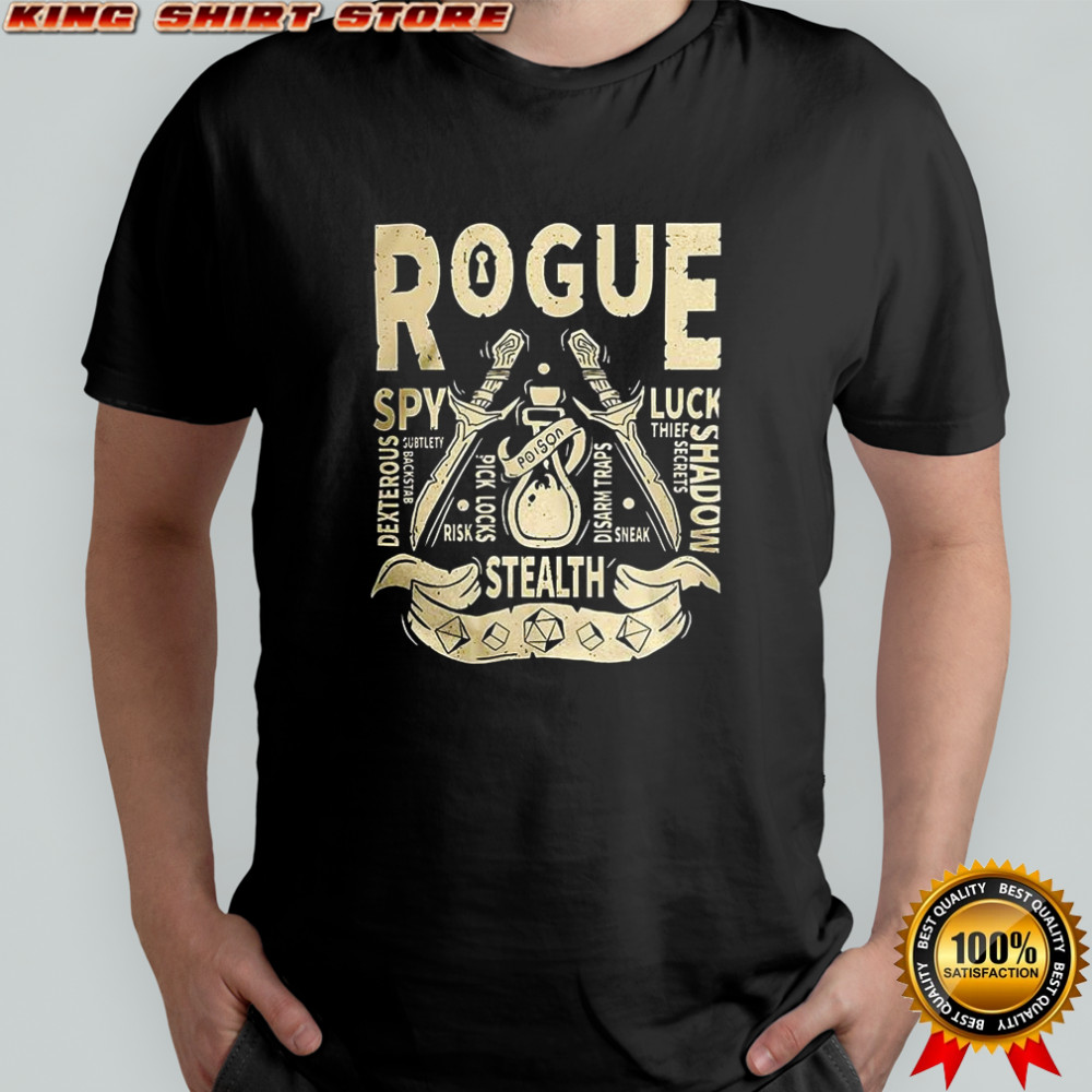 Rogue Grunge Dungeons and Dragons shirt