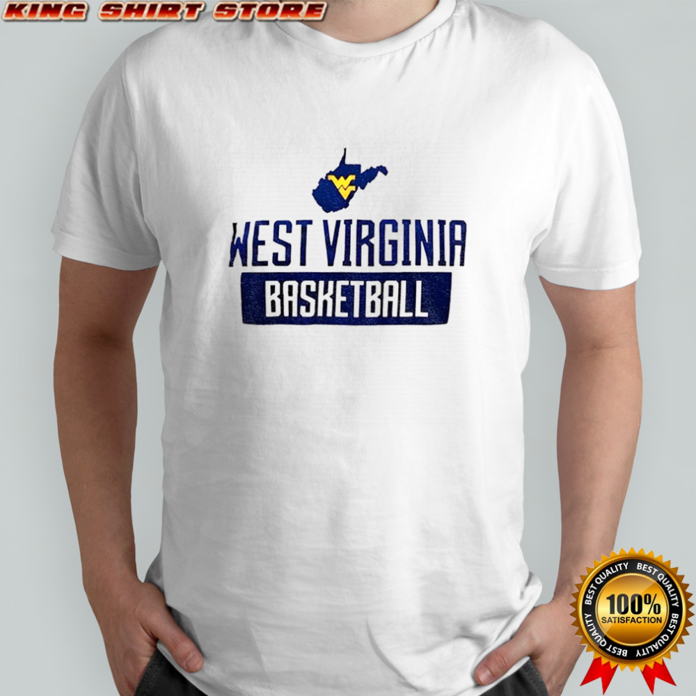 Ross Hodge wearing West Virginia Mountaineers Basketball logo 2025 shirt