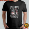 Salute The Brave soldier cards American flag shirt