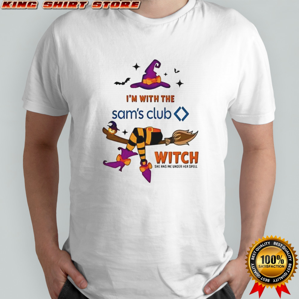 Sam’s Club I’m With The Witch She Has Me Under Her Spell Halloween T-Shirt