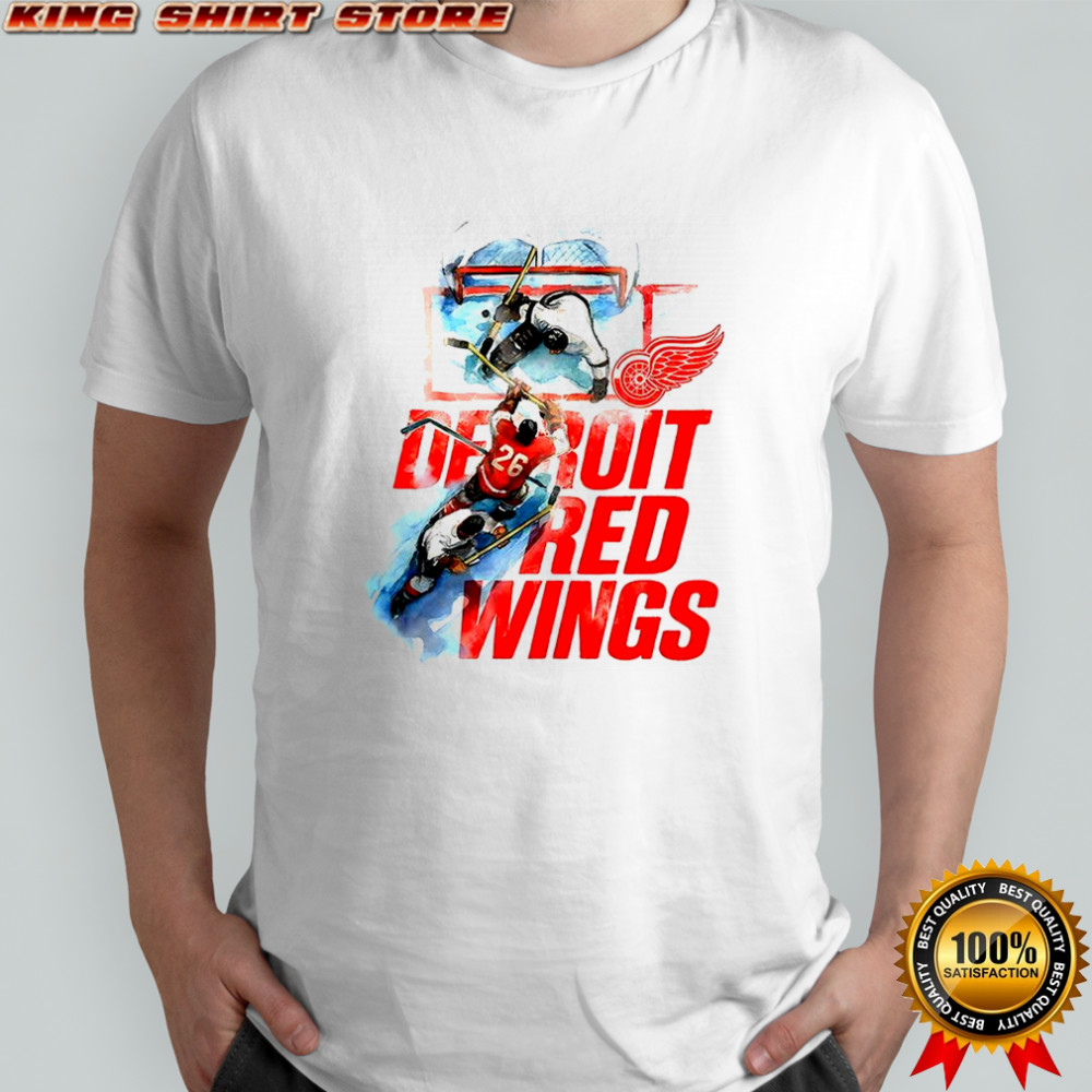 Sana x Detroit Red Wings hockey graphic shirt