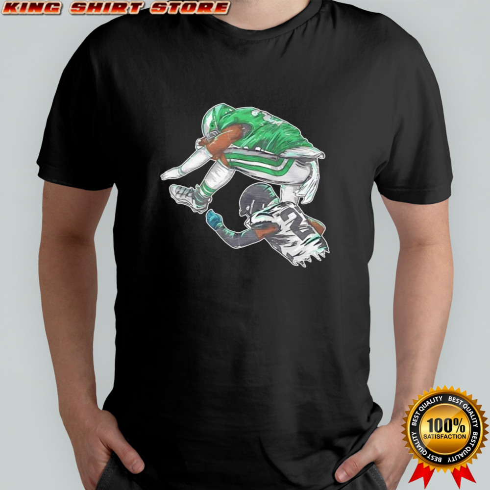 Saquon Barkley Jaw-Dropping Reverse Hurdle Philadelphia Eagles Shirt
