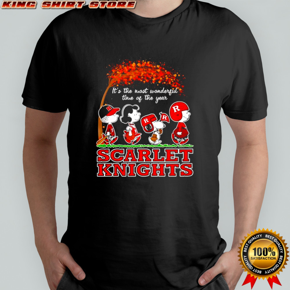 Scarlet Knights x Peanuts characters its the most wonderful time of the year shirt