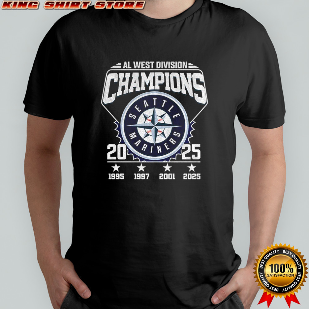 Seattle Mariners 4X Al West-Division Champions 1995 2025 shirt