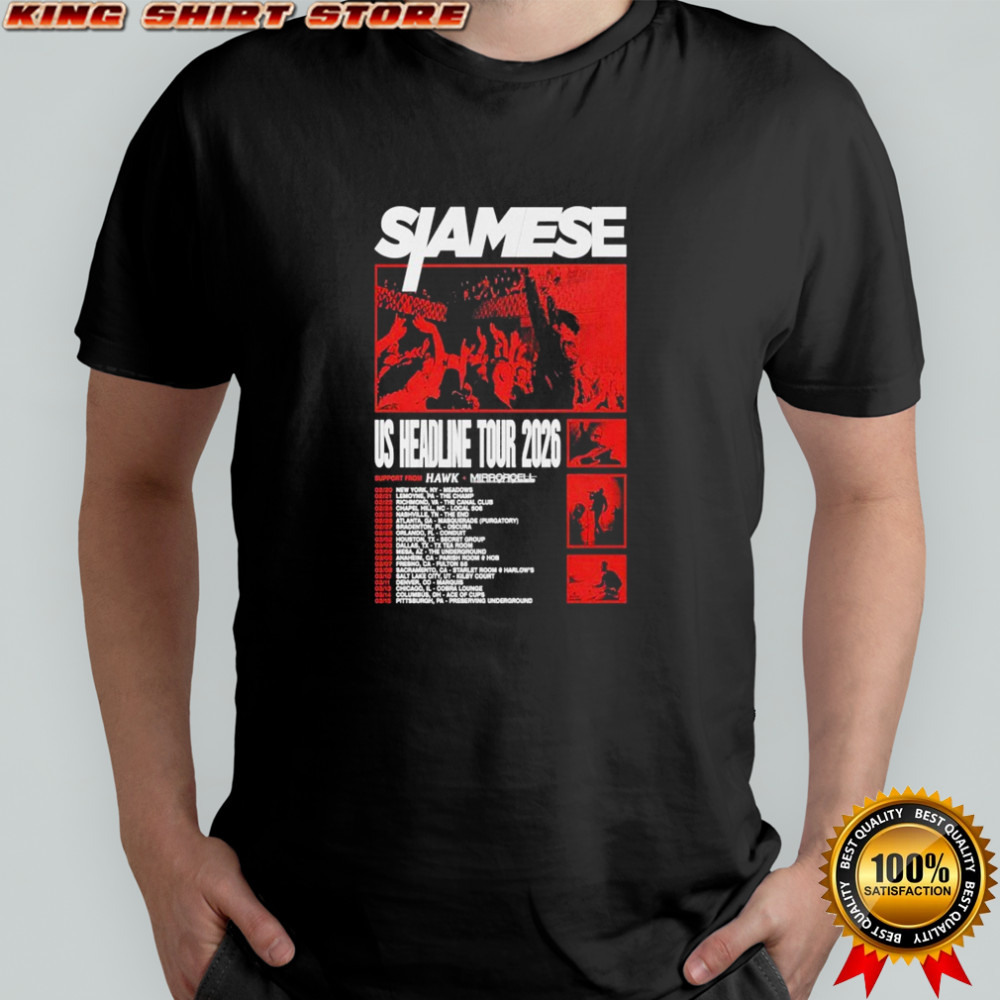 Siamese US Headline Tour 2026 T-shirt