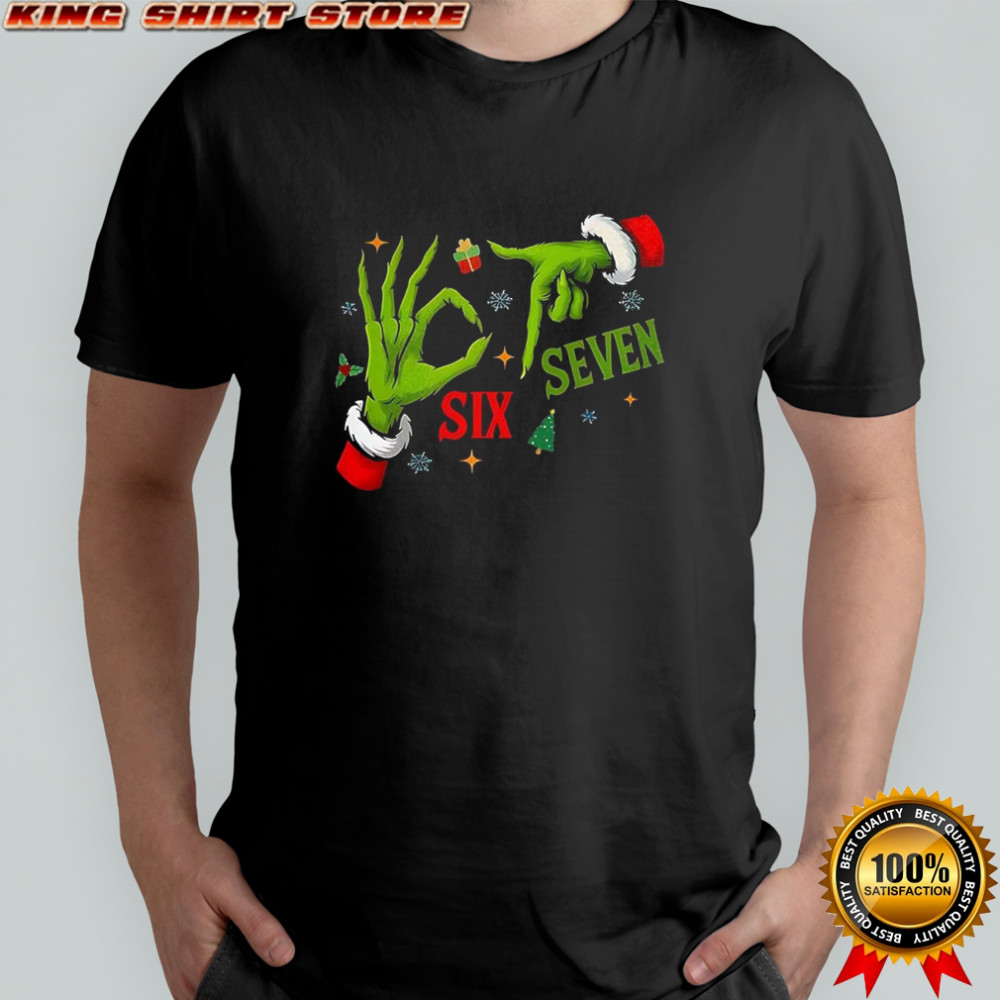 Six seven hand Xmas Christmas shirt
