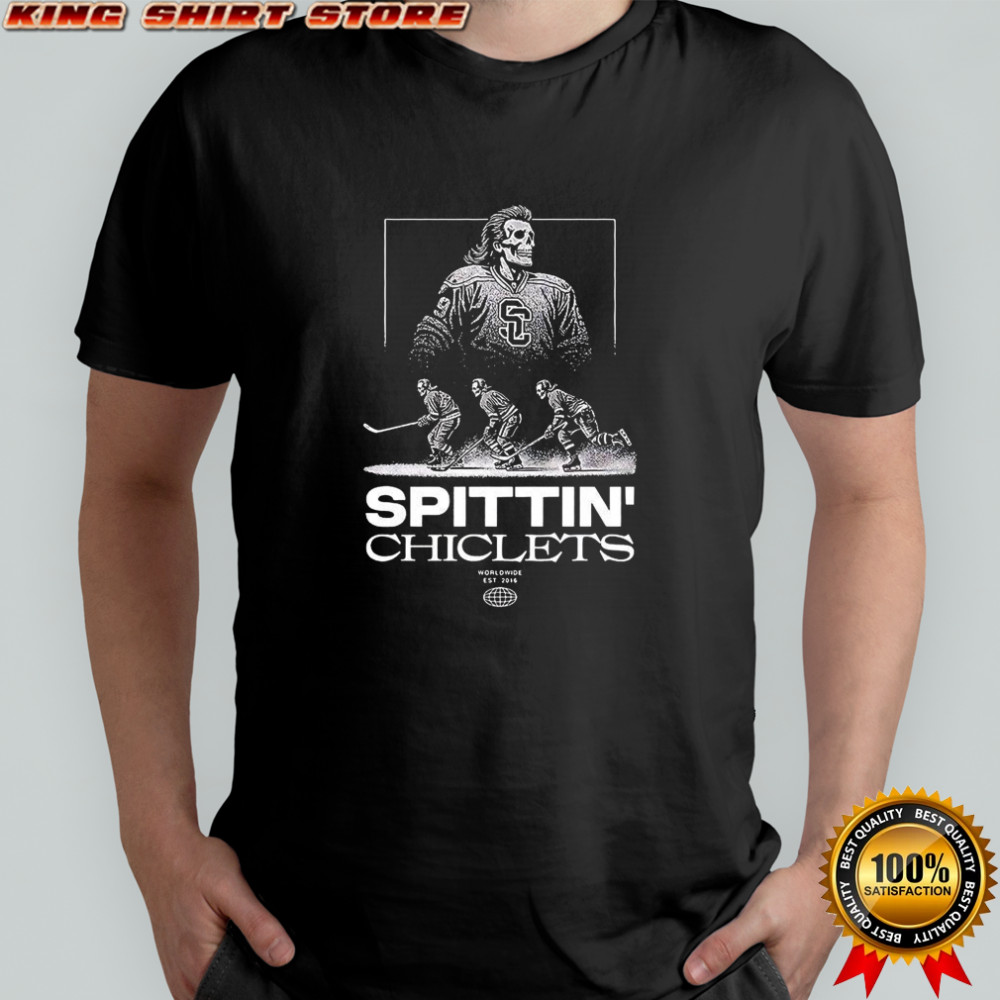 Skelton hockey Spittin Chiclets Worldwide est 2016 shirt