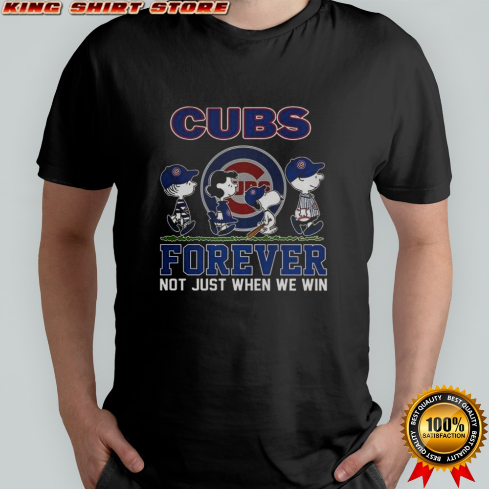 Snoopy And Friends X Chicago Cubs Forever Not Just When We Win Baseball Lovers T-Shirt