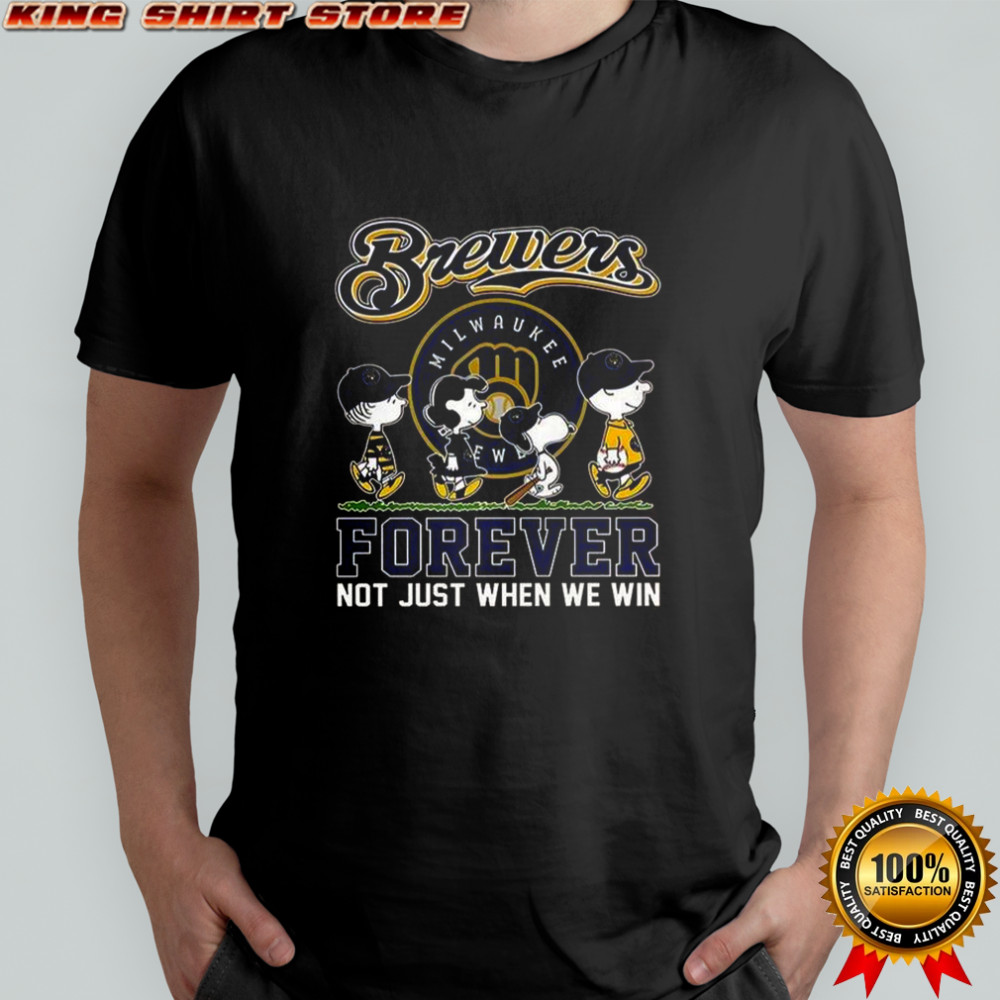 Snoopy And Friends X Milwaukee Brewers Forever Not Just When We Win Baseball Lovers T-Shirt Snoopy And Friends X Milwaukee Brewers Forever Not Just When We Win Baseball Lovers T-Shirt