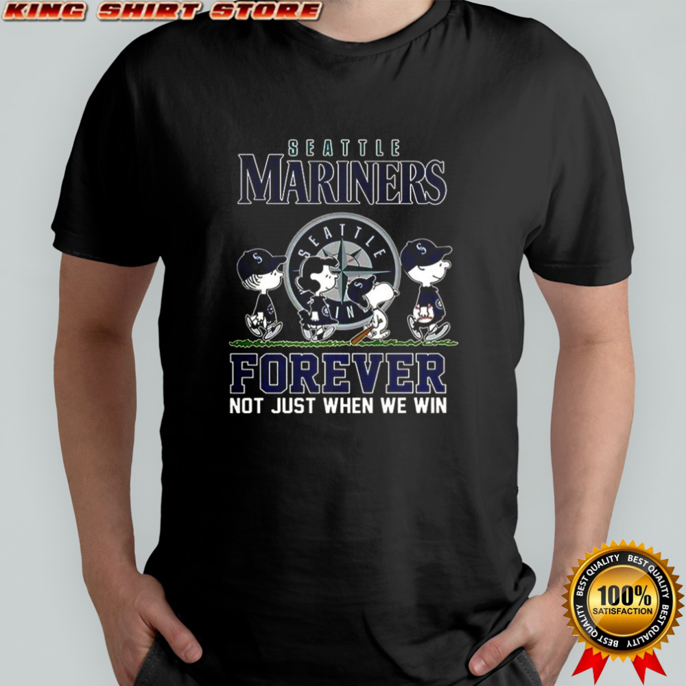 Snoopy And Friends X Seattle Mariners Forever Not Just When We Win Baseball Lovers T-Shirt Snoopy And Friends X Seattle Mariners Forever Not Just When We Win Baseball Lovers T-Shirt