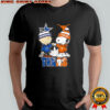 Snoopy & Charlie Brown fist bump Dallas Cowboys x Texas Longhorns shirt
