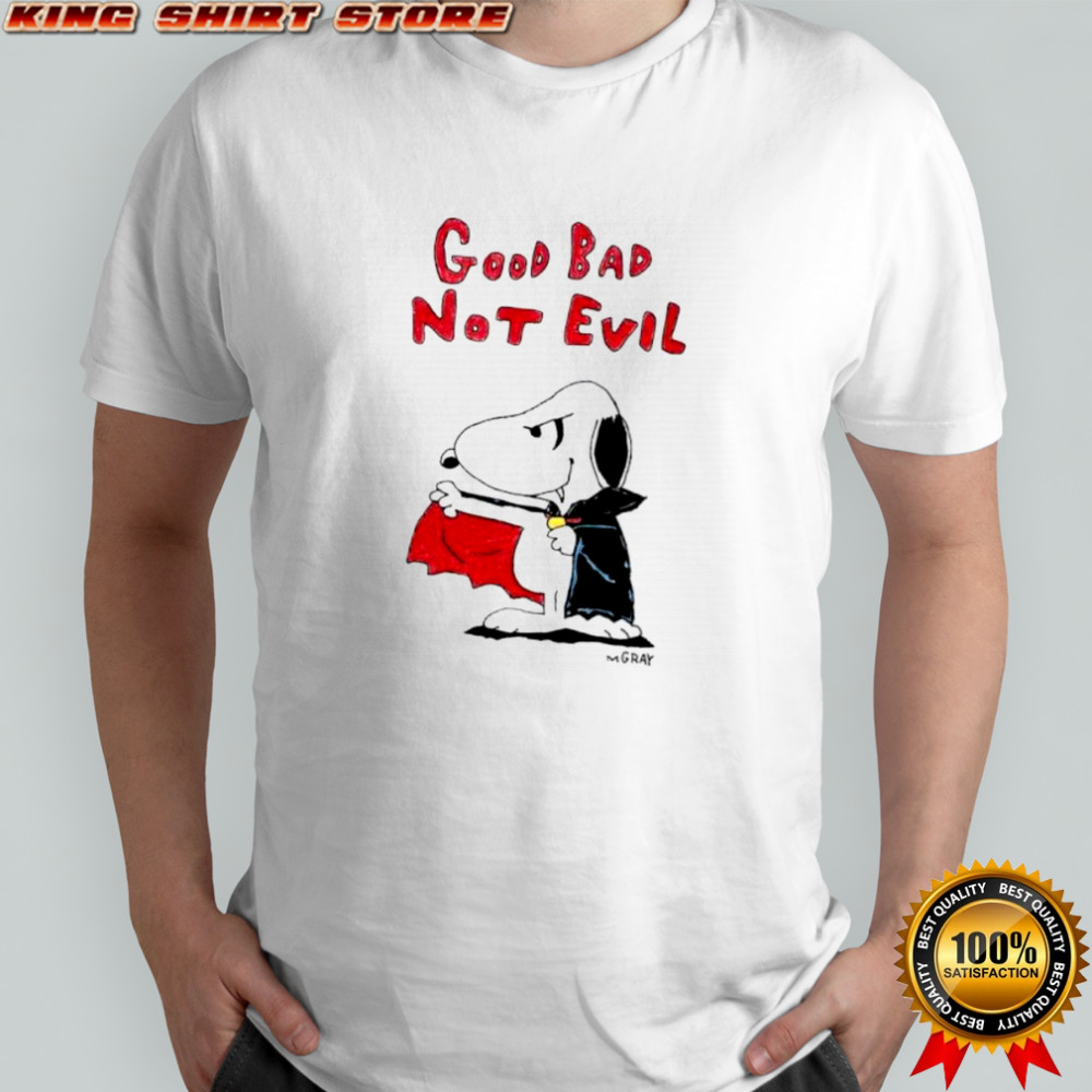Snoopy good bad not evil shirt