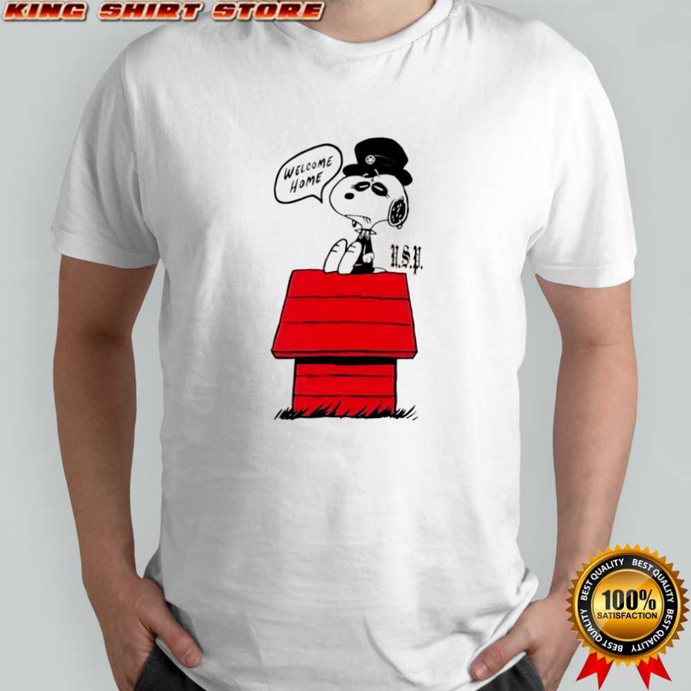 Snoopy welcome home Houston x Peanuts collab shirt
