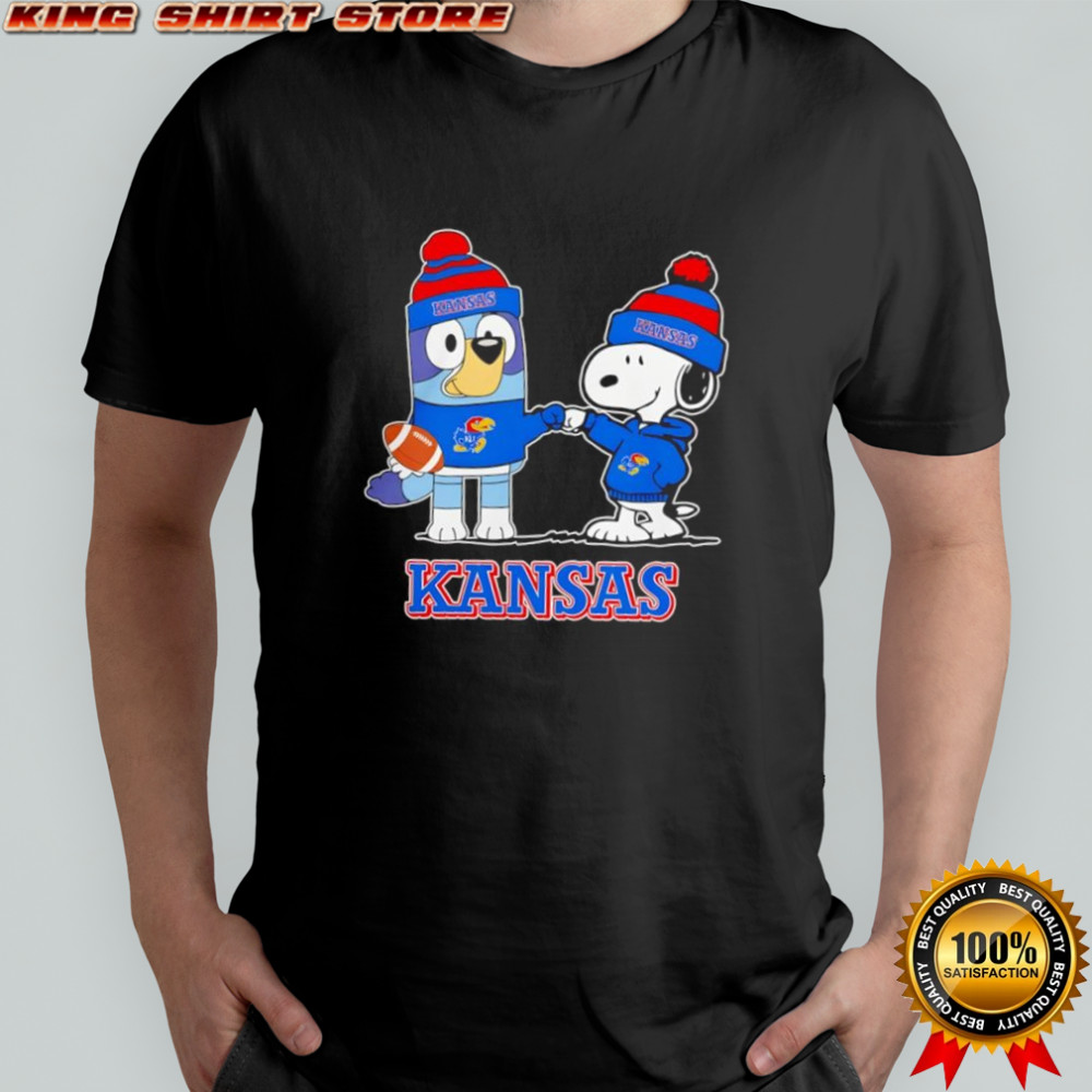 Snoopy x Bluey Kansas Jayhawks Football shirt
