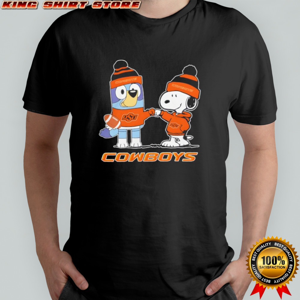 Snoopy x Bluey Oklahoma State Cowboys Football shirt