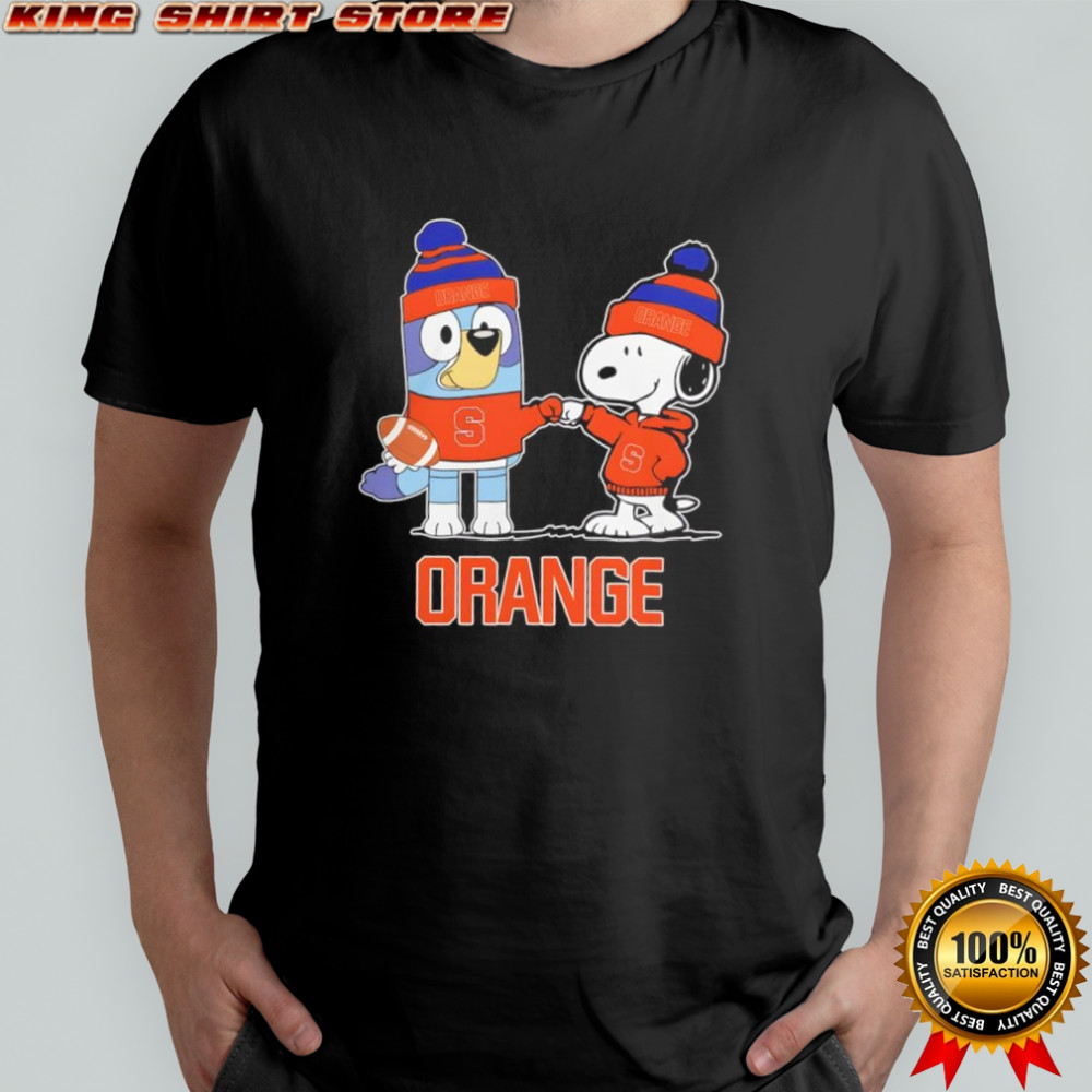 Snoopy x Bluey Syracuse Orange Football shirt