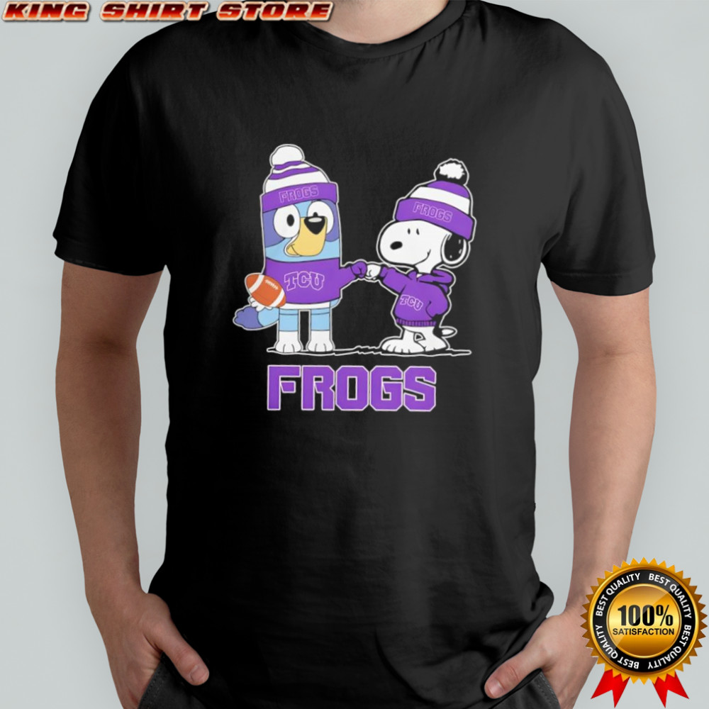 Snoopy x Bluey TCU Horned Frogs Football shirt