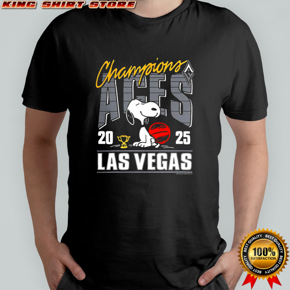 Snoopy X Las Vegas Aces WNBA 2025 Finals Champions shirt