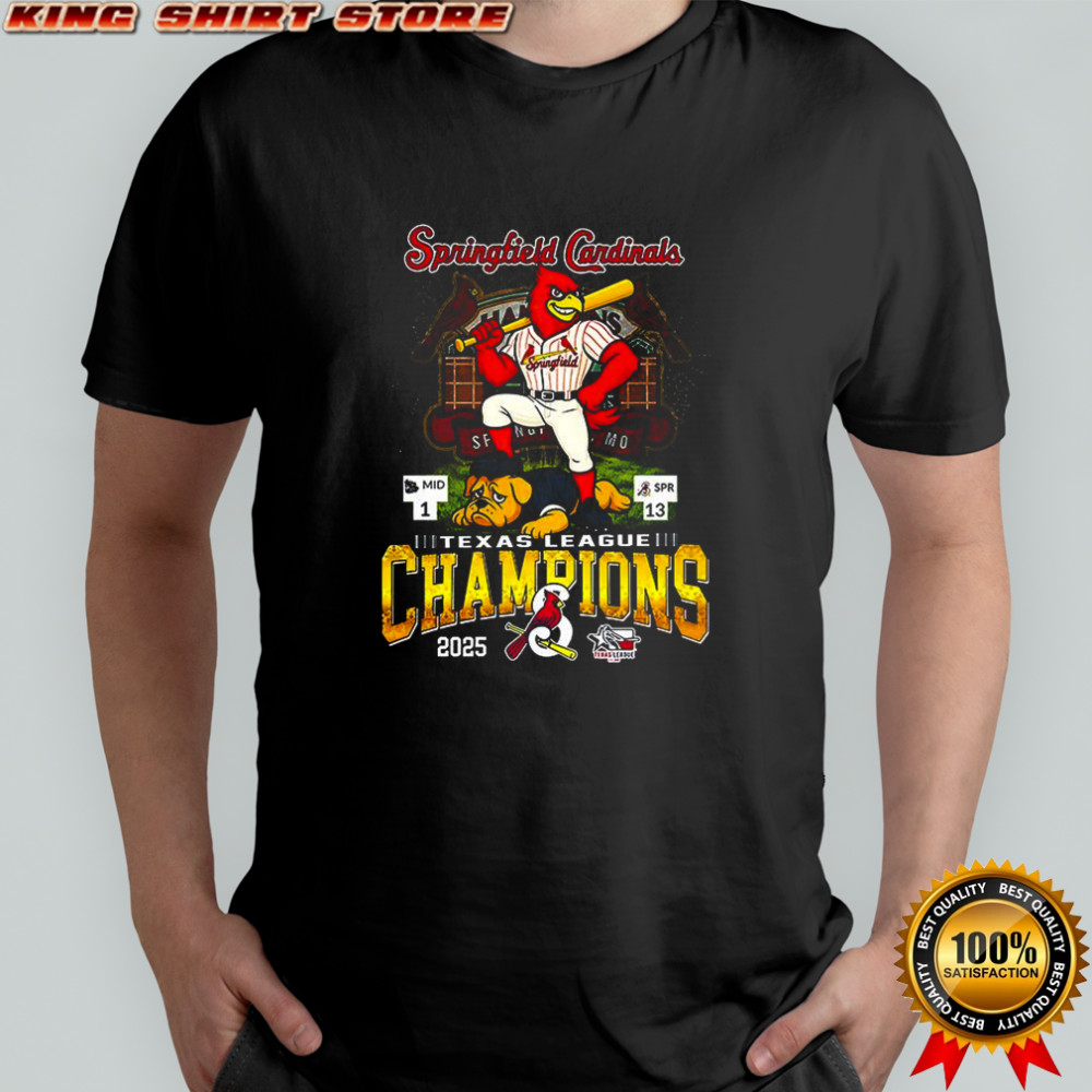 Springfield Cardinals 2025 Texas League Champions mascot shirt