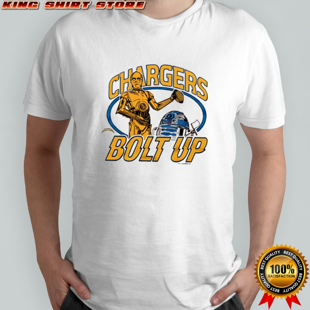 Star Wars x Los Angeles Chargers C-3PO and R2-D2 Bolt Up shirt