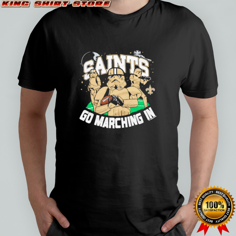 Star Wars x New Orleans Saints Stormtrooper go marching in shirt