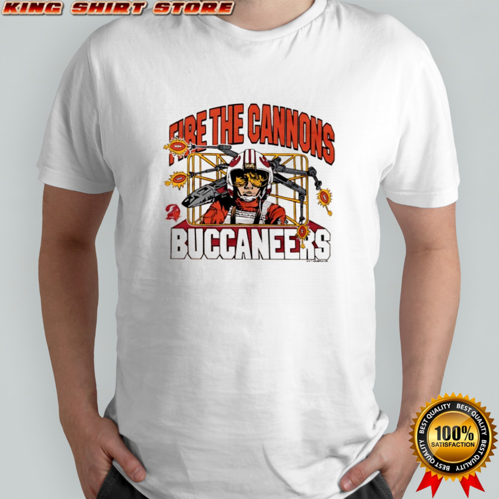 Star Wars x Tampa Bay Buccaneers X-wing pilot fire the cannons shirt
