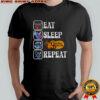 Stitch eat sleep Cracker Barrel repeat shirt