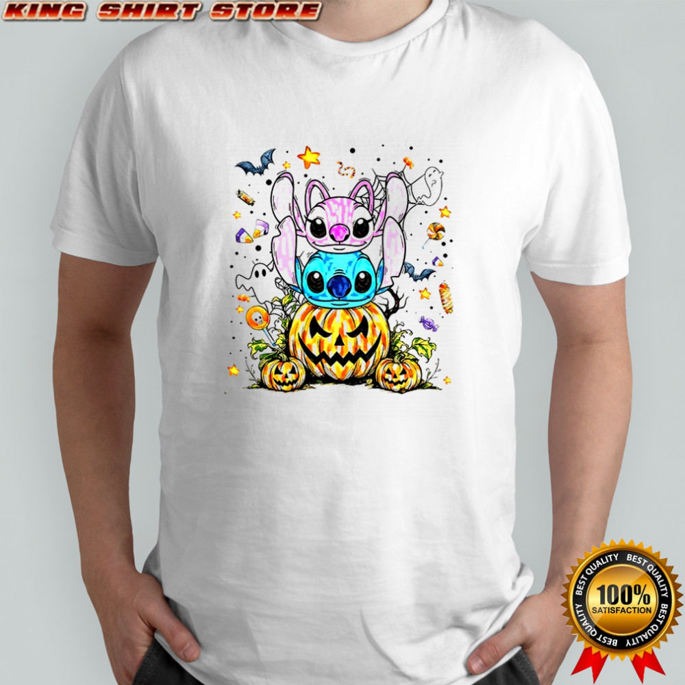 Stitch Pumpkin Spooky Vibes Halloween shirt