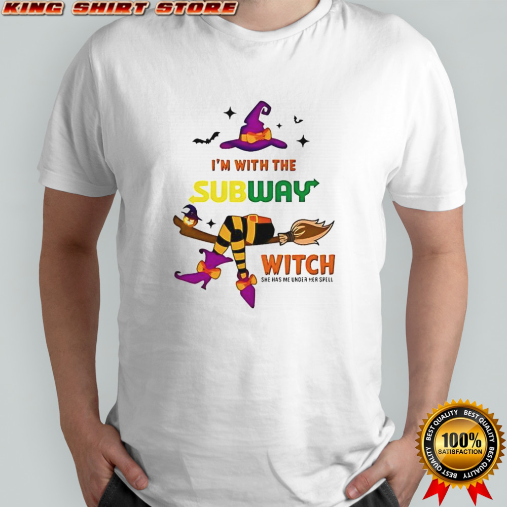 Subway I’m With The Witch She Has Me Under Her Spell Halloween T-Shirt