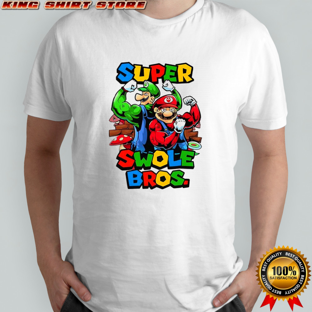 Super Swole Bros classic video game character gym lover shirt